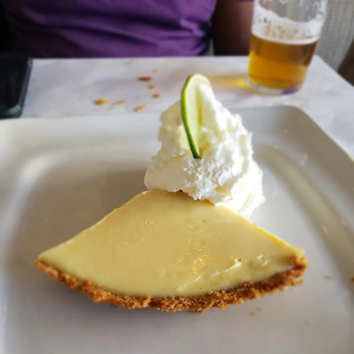Key Lime Pie with Whipped Cream