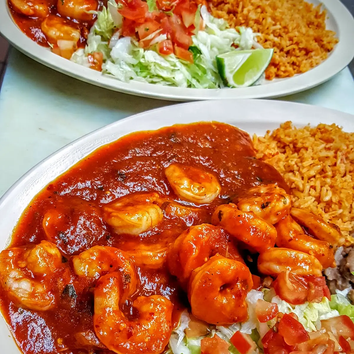 Camarones Ala Diabla Burrito Mexicano