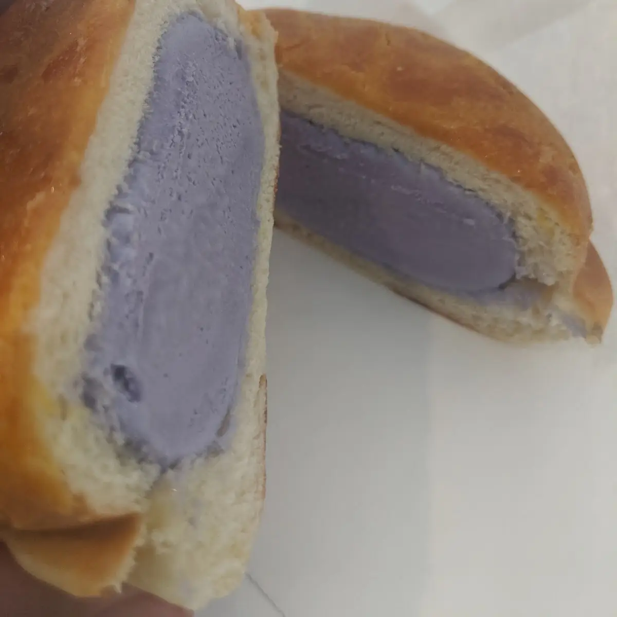 Ube Ice Cream Pineapple Bun Sandwich