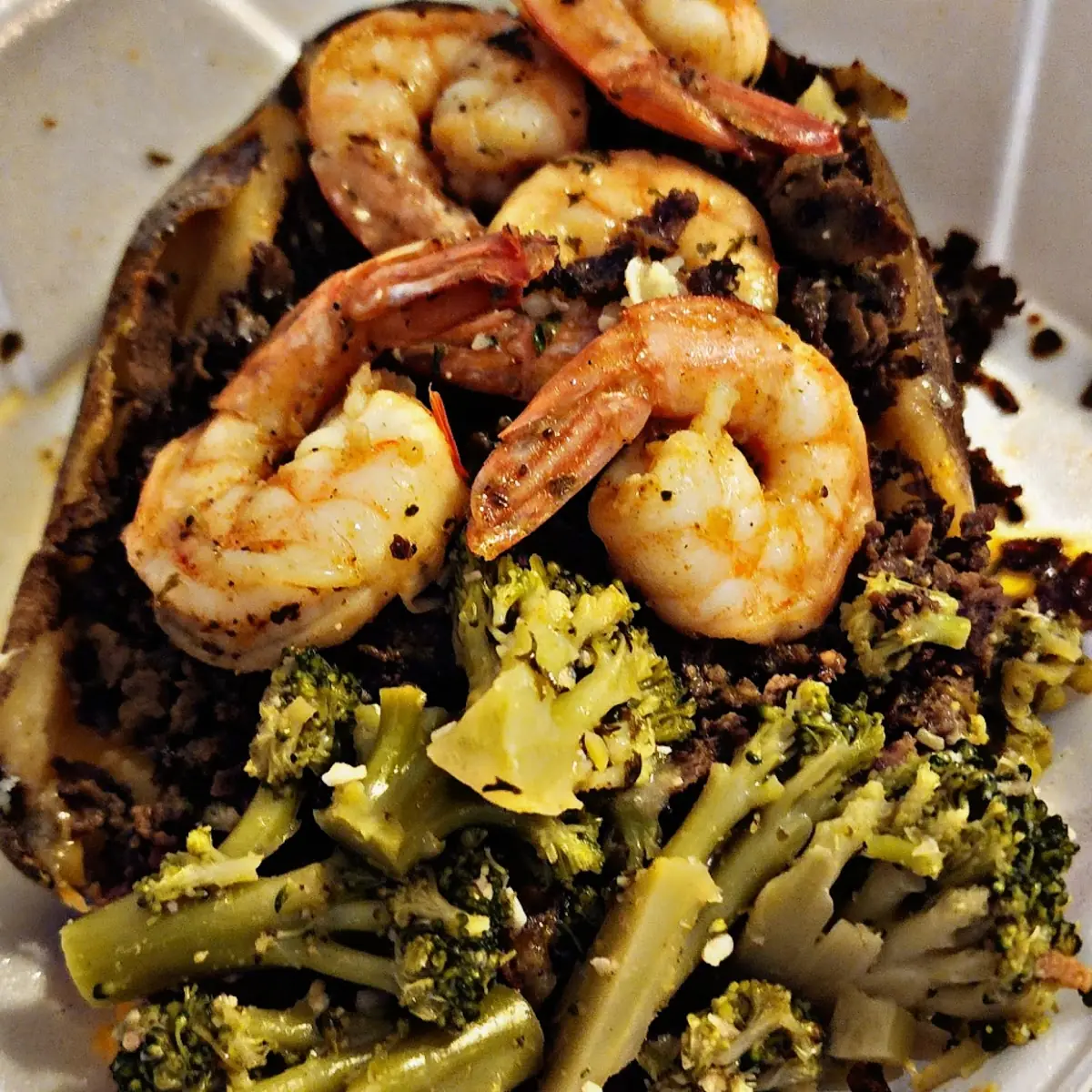 Seafood Loaded Baked Potato