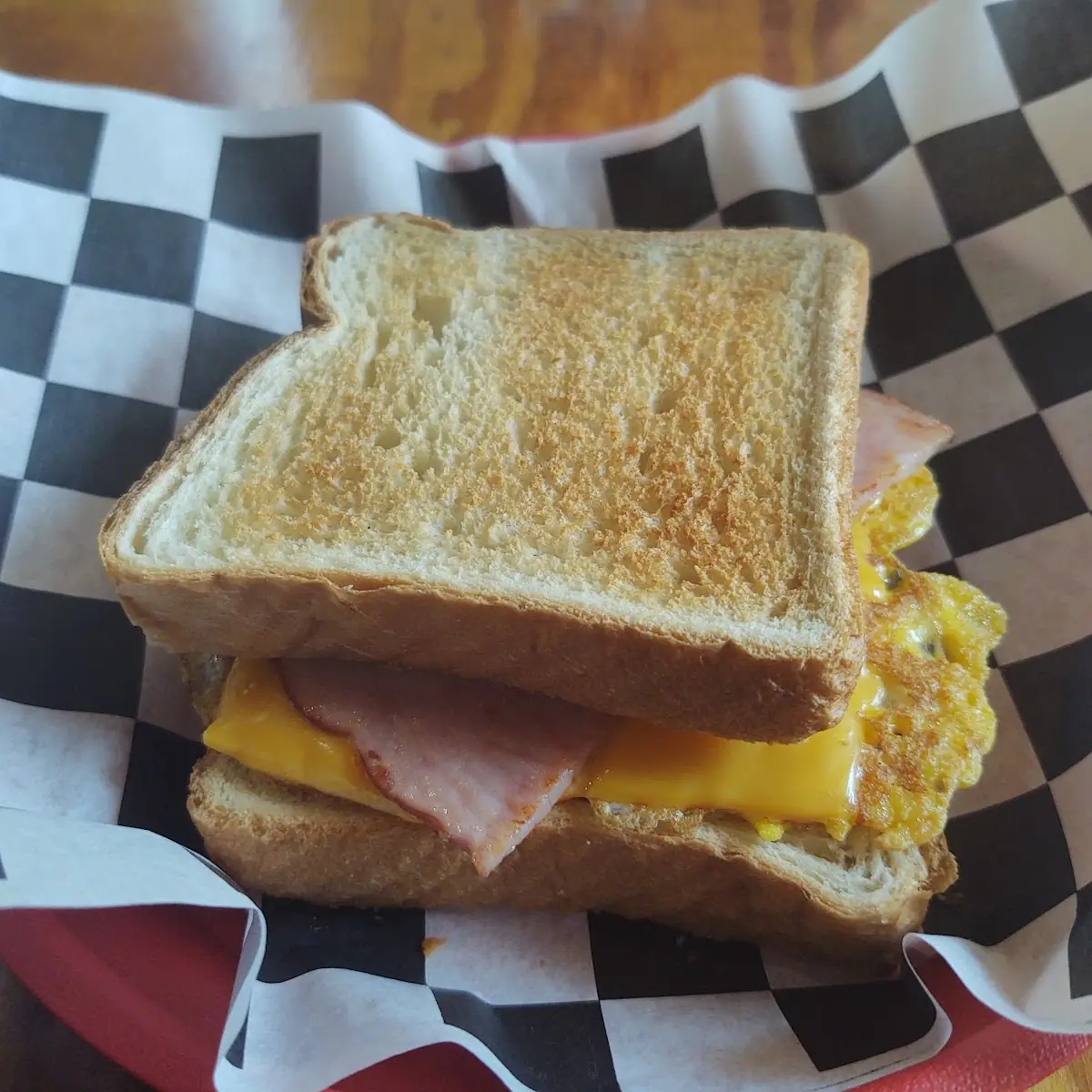 Ham Egg and Cheese on Toast