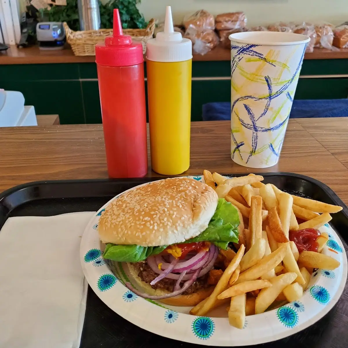 Bacon Cheeseburger with Fresh Crispy Fries