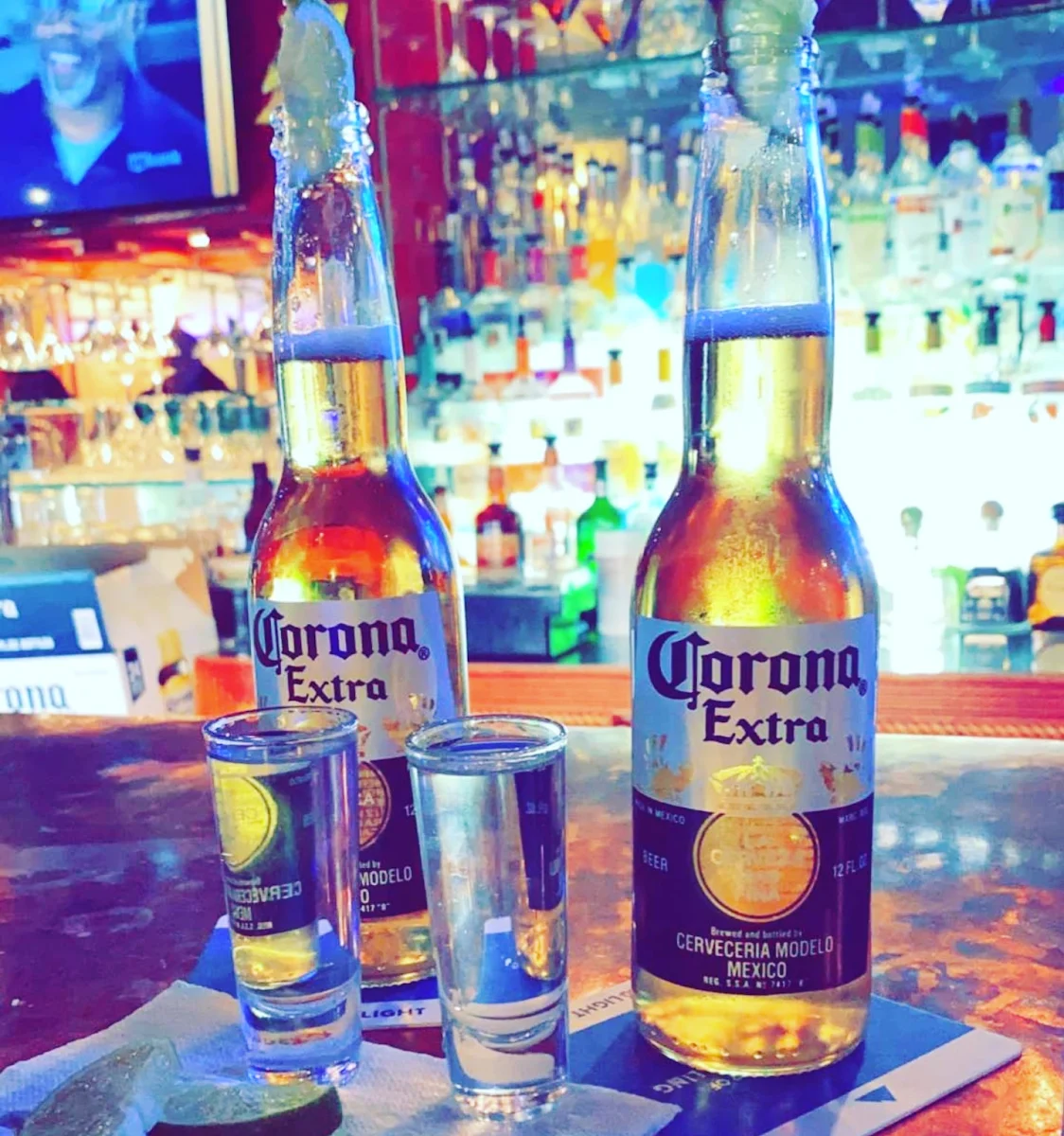 Corona Extra and Tequila Shots