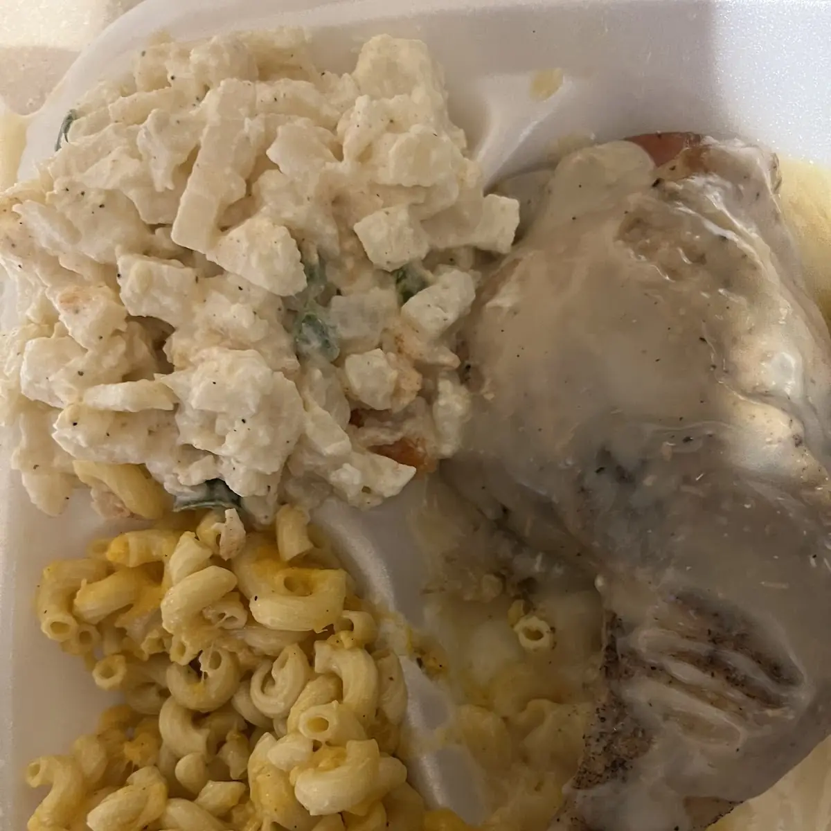 Mac and Cheese and Potato Salad