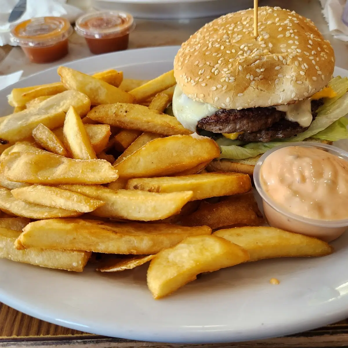 Double Cheeseburger and Fries