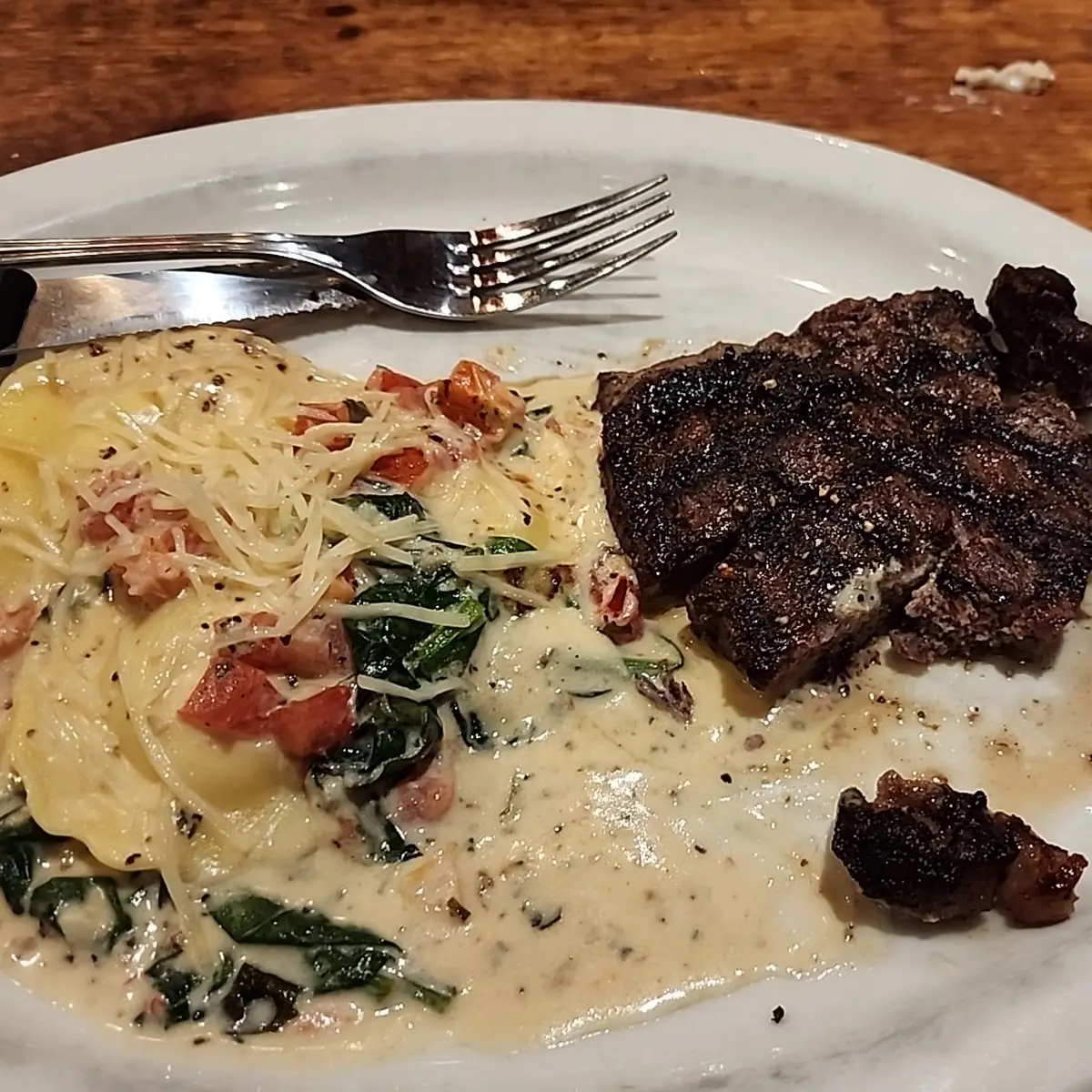 Ribeye Steak and Lobster Ravioli