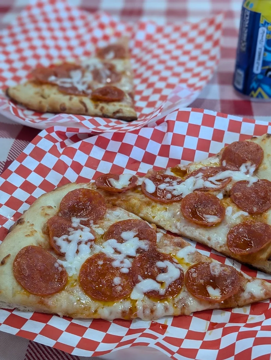Pepperoni Pizza and a Drink