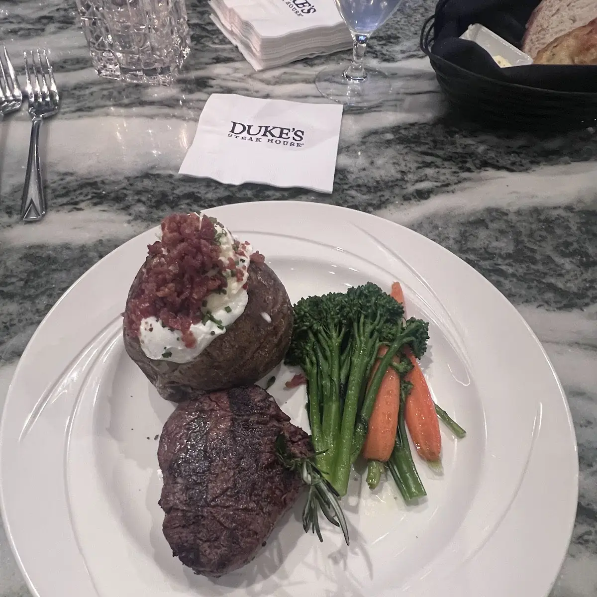 Filet Mignon with Seasonal Vegetables