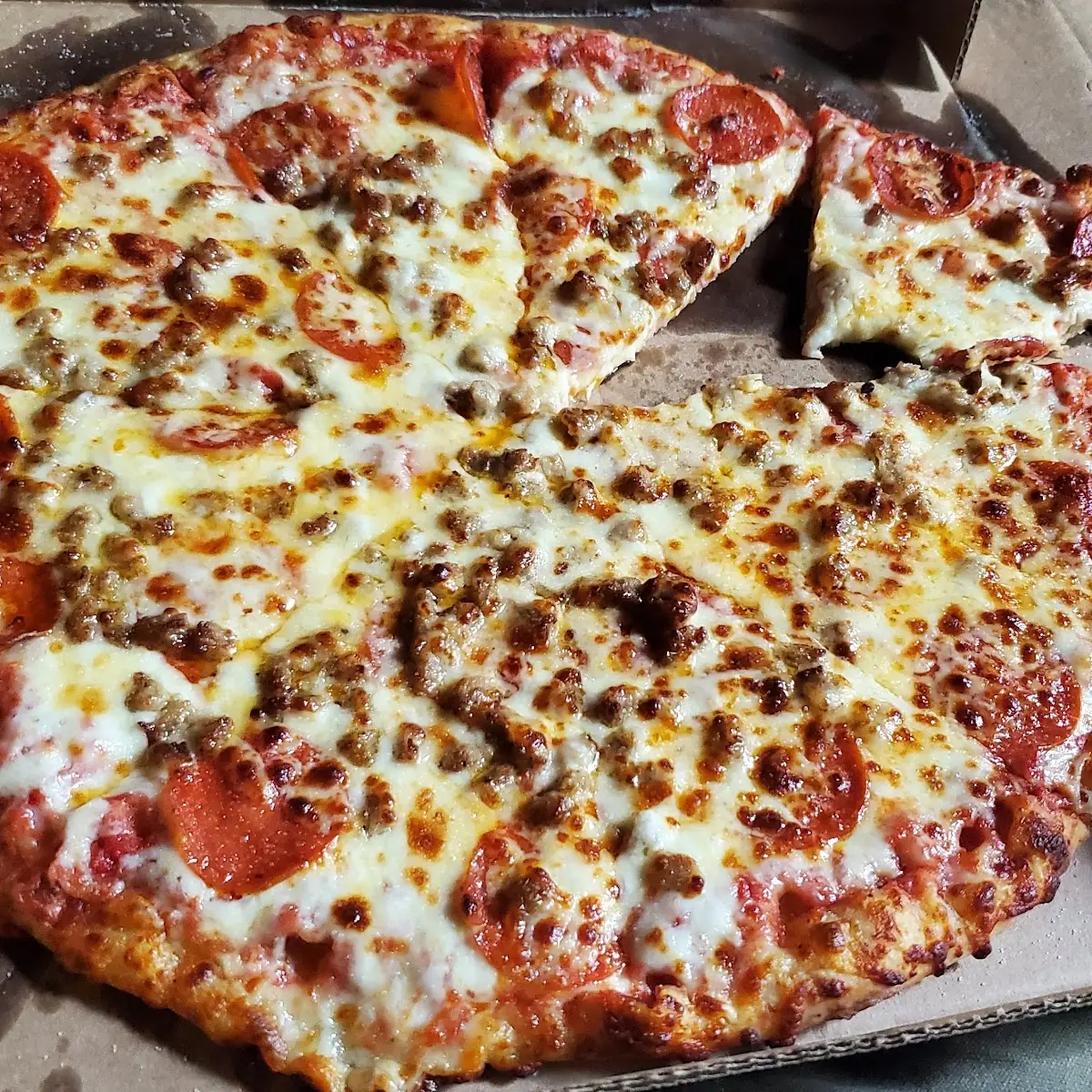 Sausage and Pepperoni Pizza