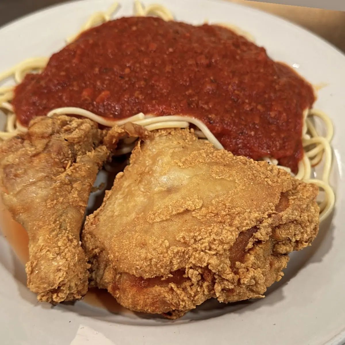Fried Chicken & Spaghetti