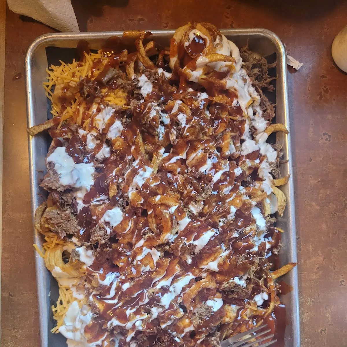 BBQ Cheese Fries wth Brisket