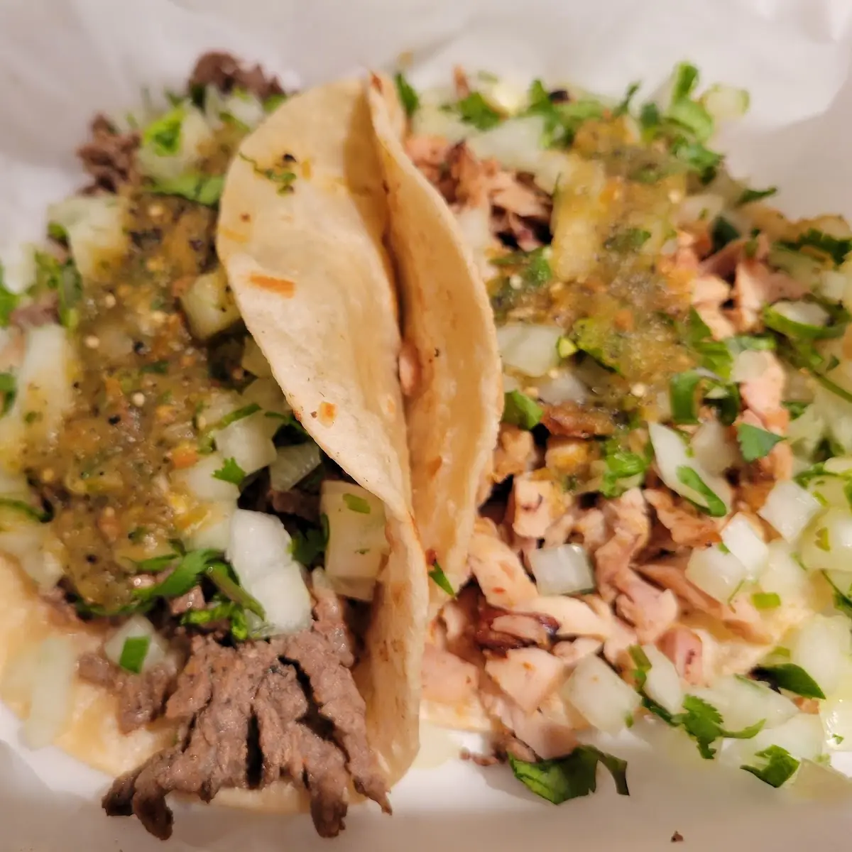 Asada and Chicken Tacos