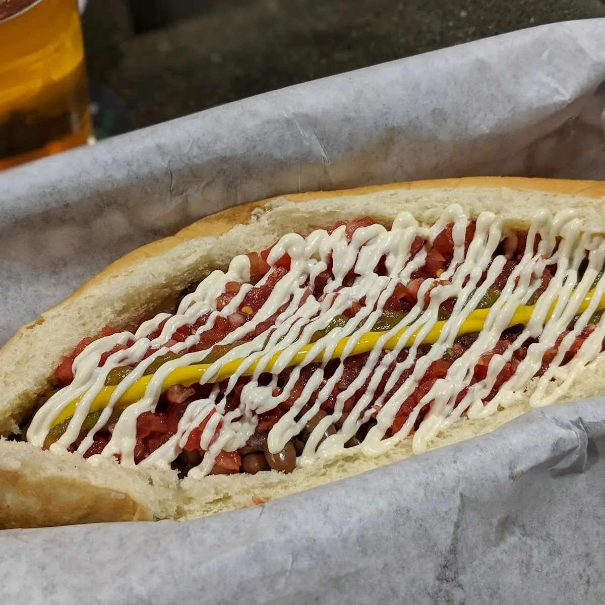 Sonoran Hot Dog and Beer