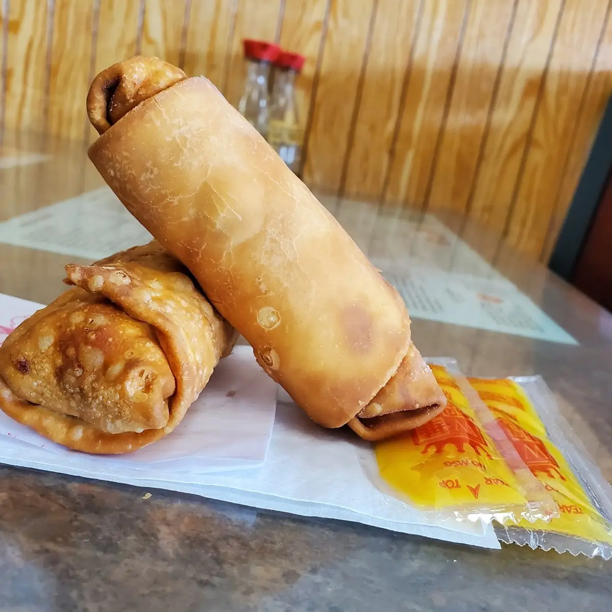 Chicken Egg Rolls & Hot Mustard