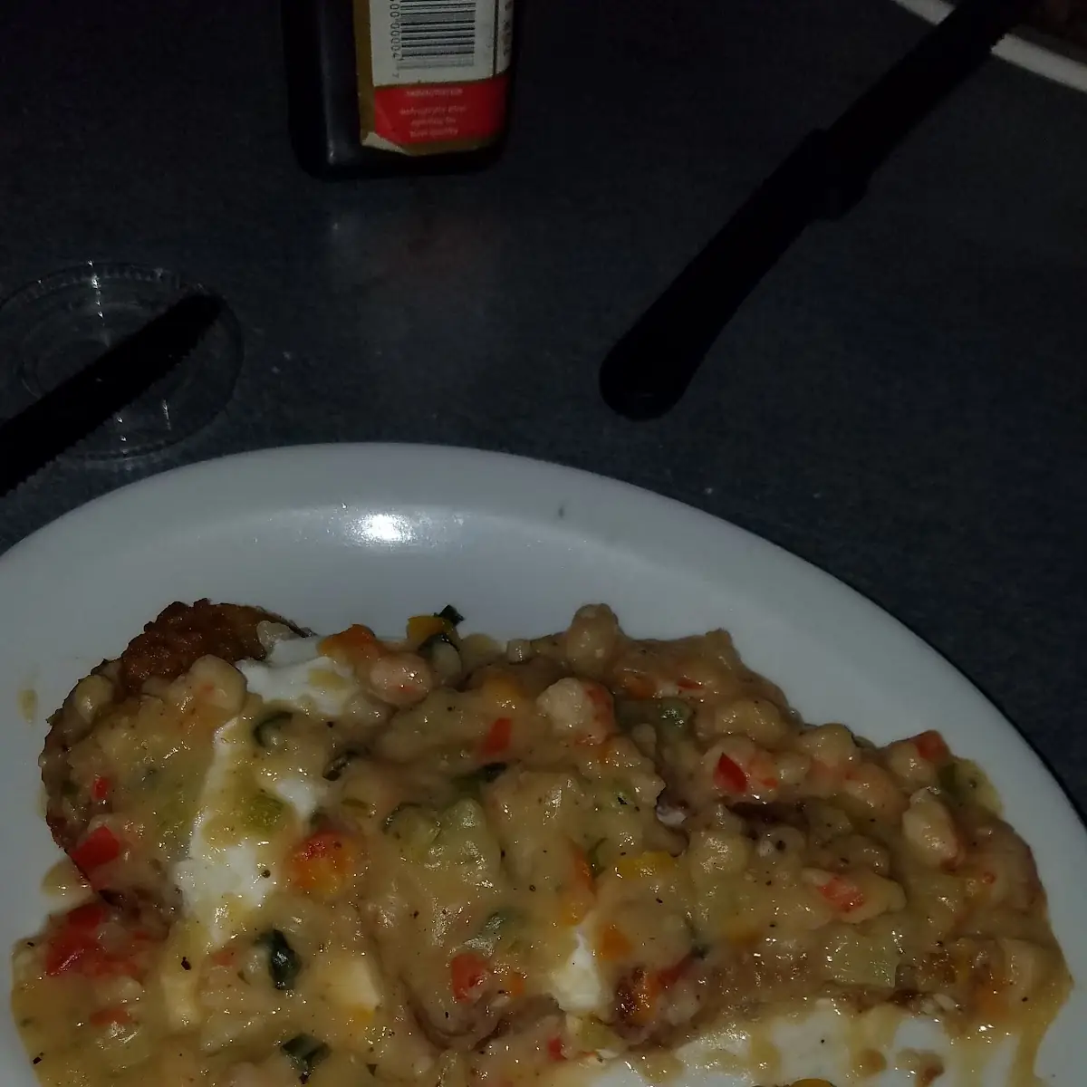 Shrimp Etouffee over Fried Green Tomatoes