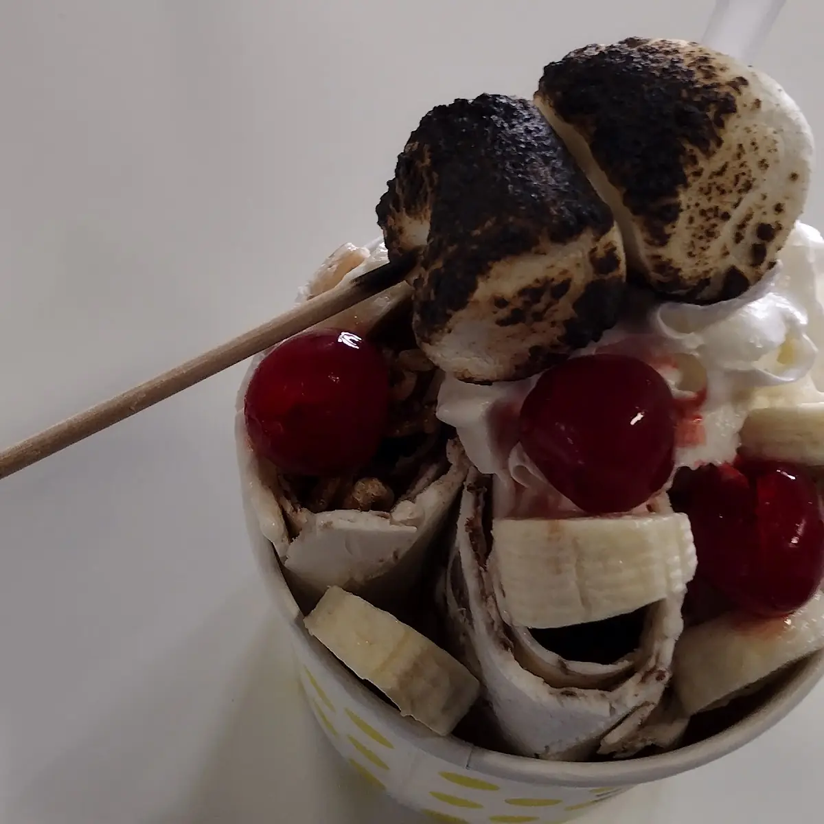 Cherry Walnuts Marshmallow and Banana Split