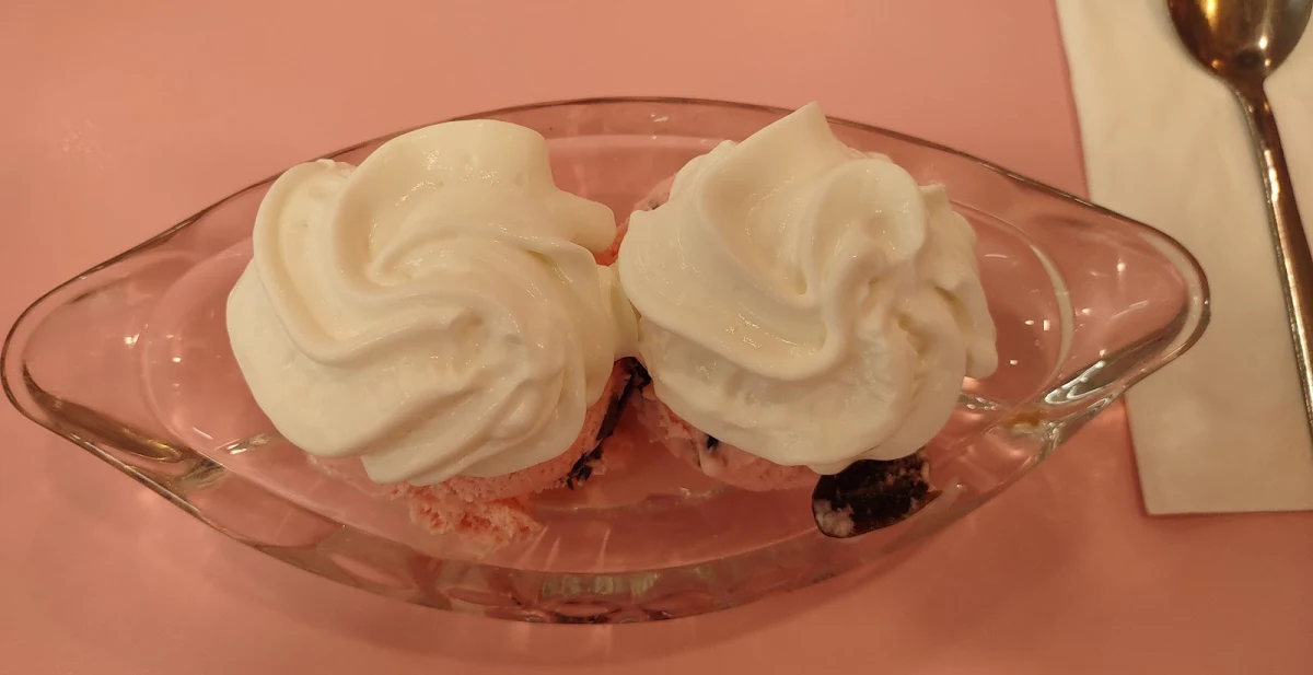 2 Scoops Black Cherry with Whipped Cream