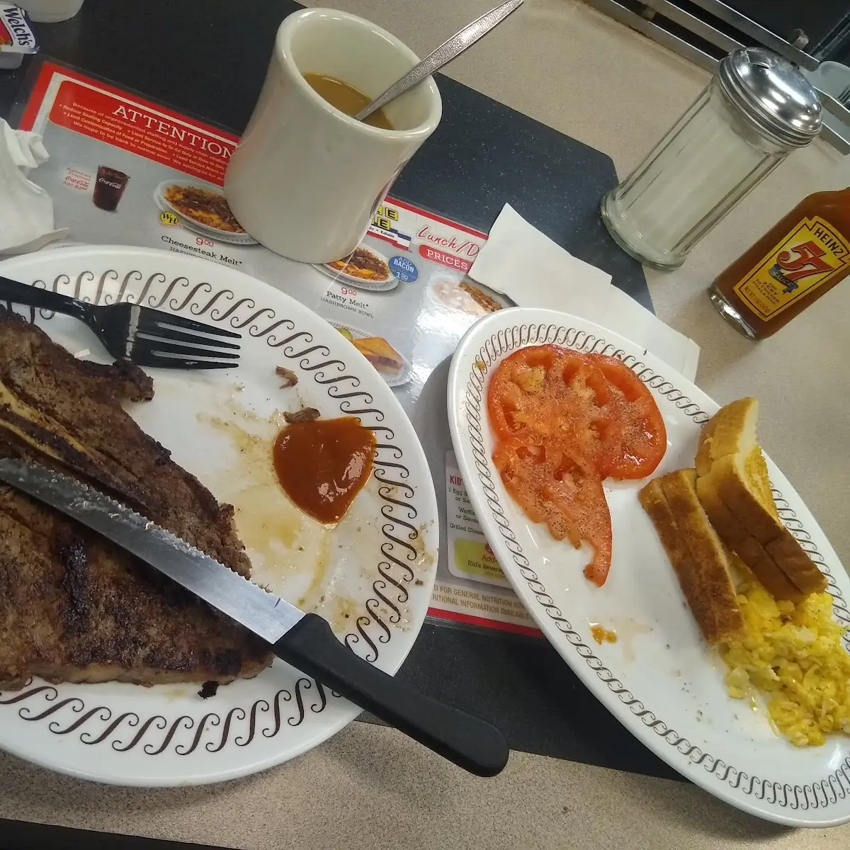 T Bone Steak an Eggs Any Style