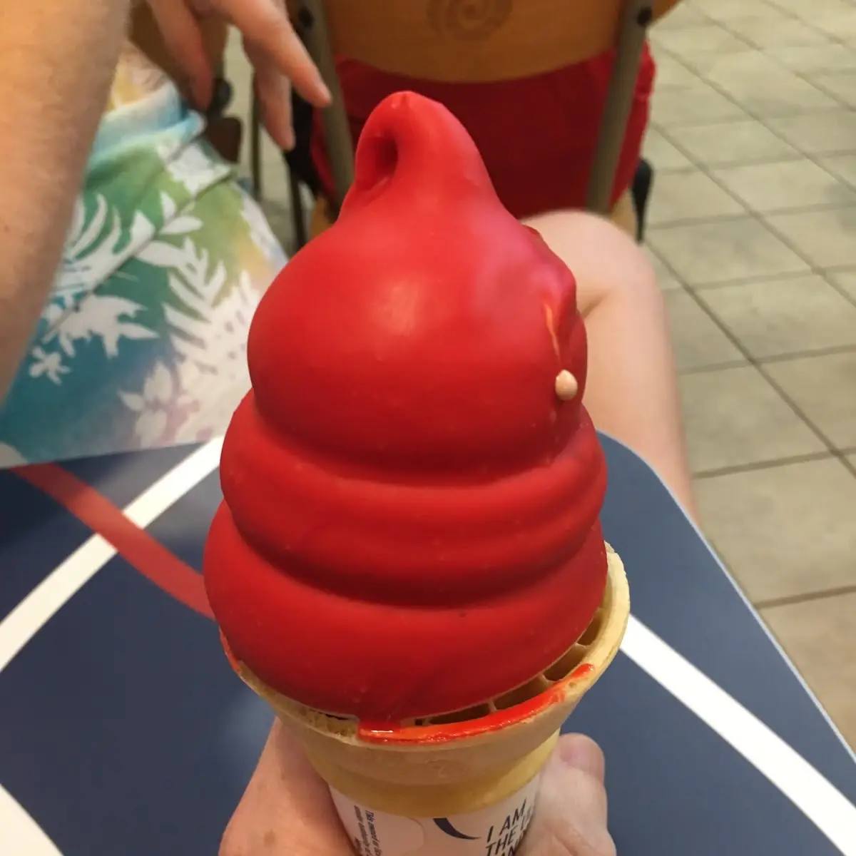 Dip Cone with Chocolate Ice Cream and Cherry Cone Dip
