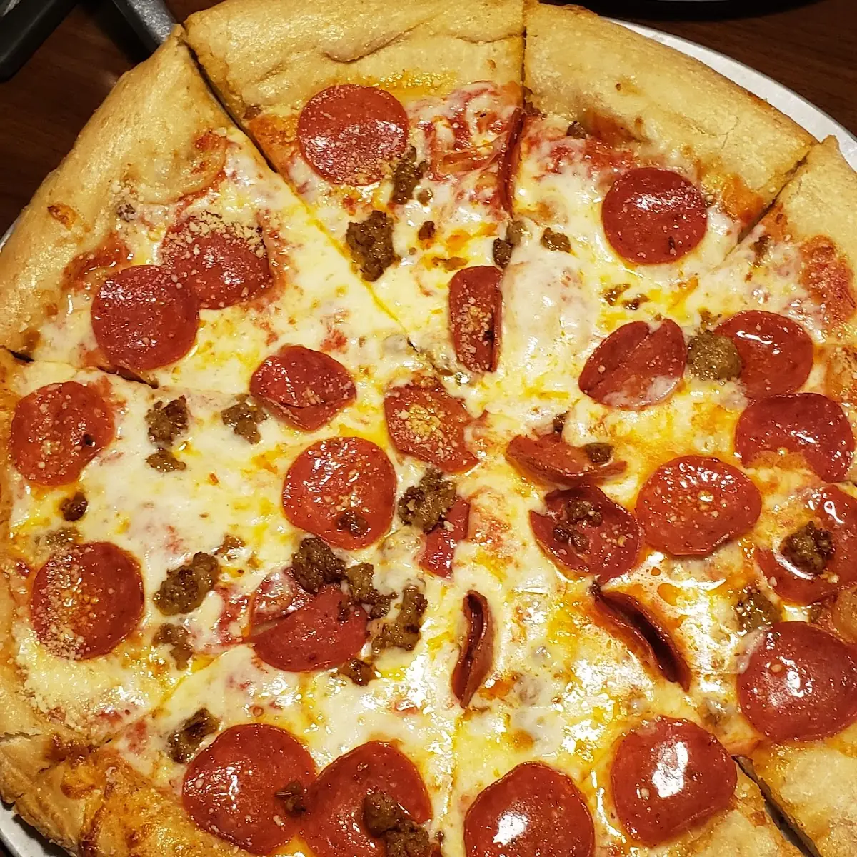 Pepperoni and Sausage Pizza
