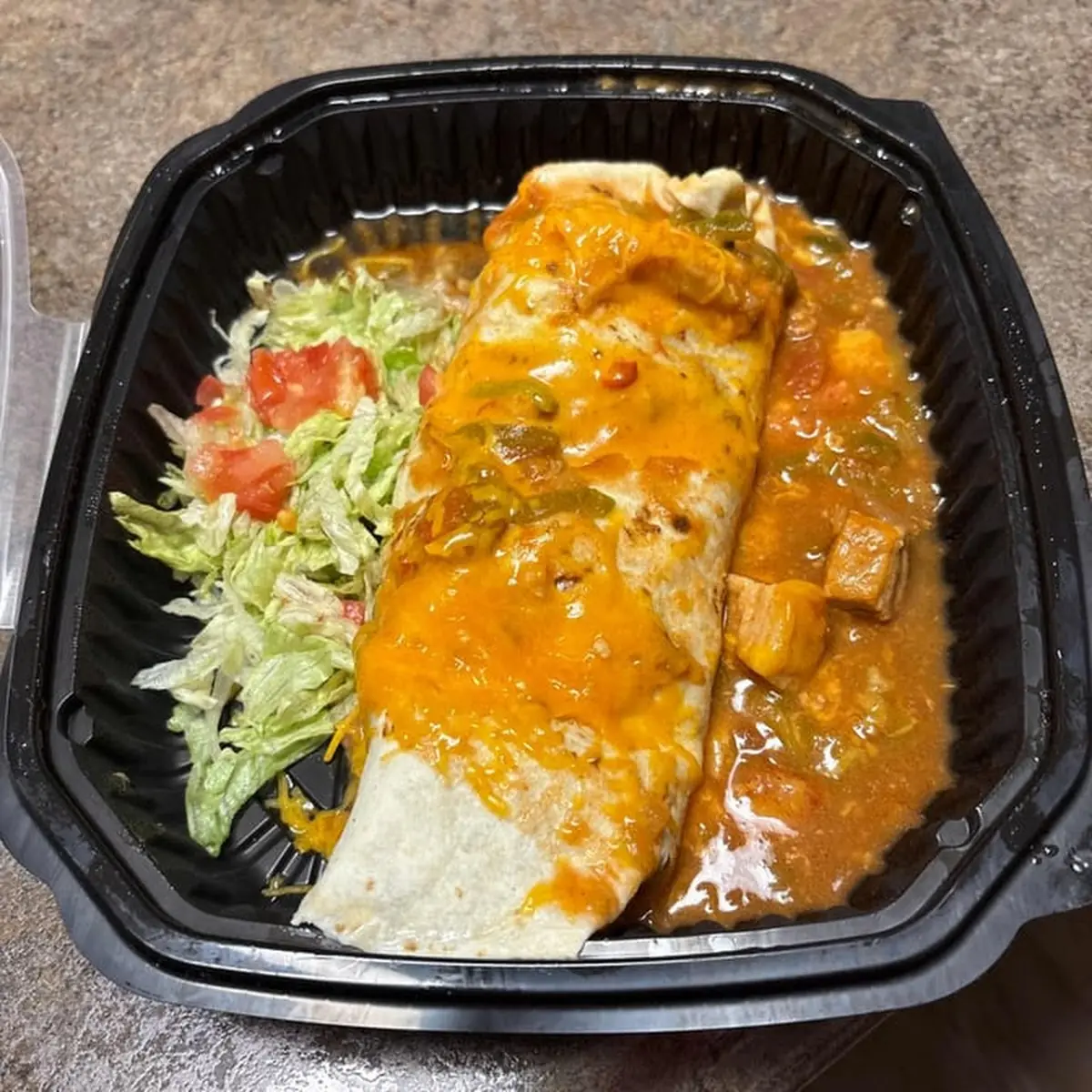Beef Burrito Chicken Enchilada and Pork Tamale