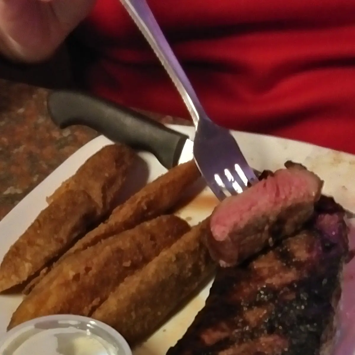 Strip Steak Potato Wedges