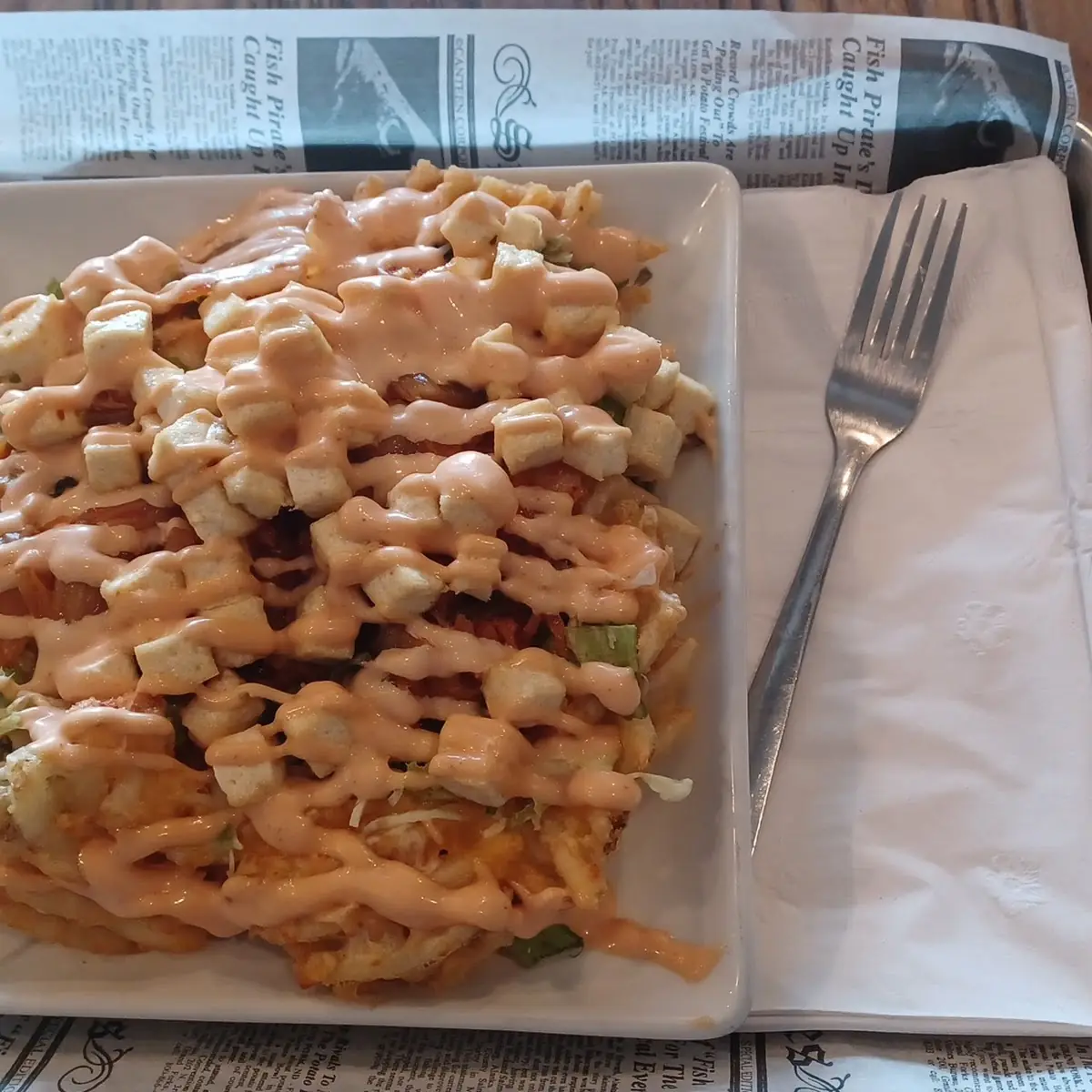 Kimchi Waffle Fries Papas