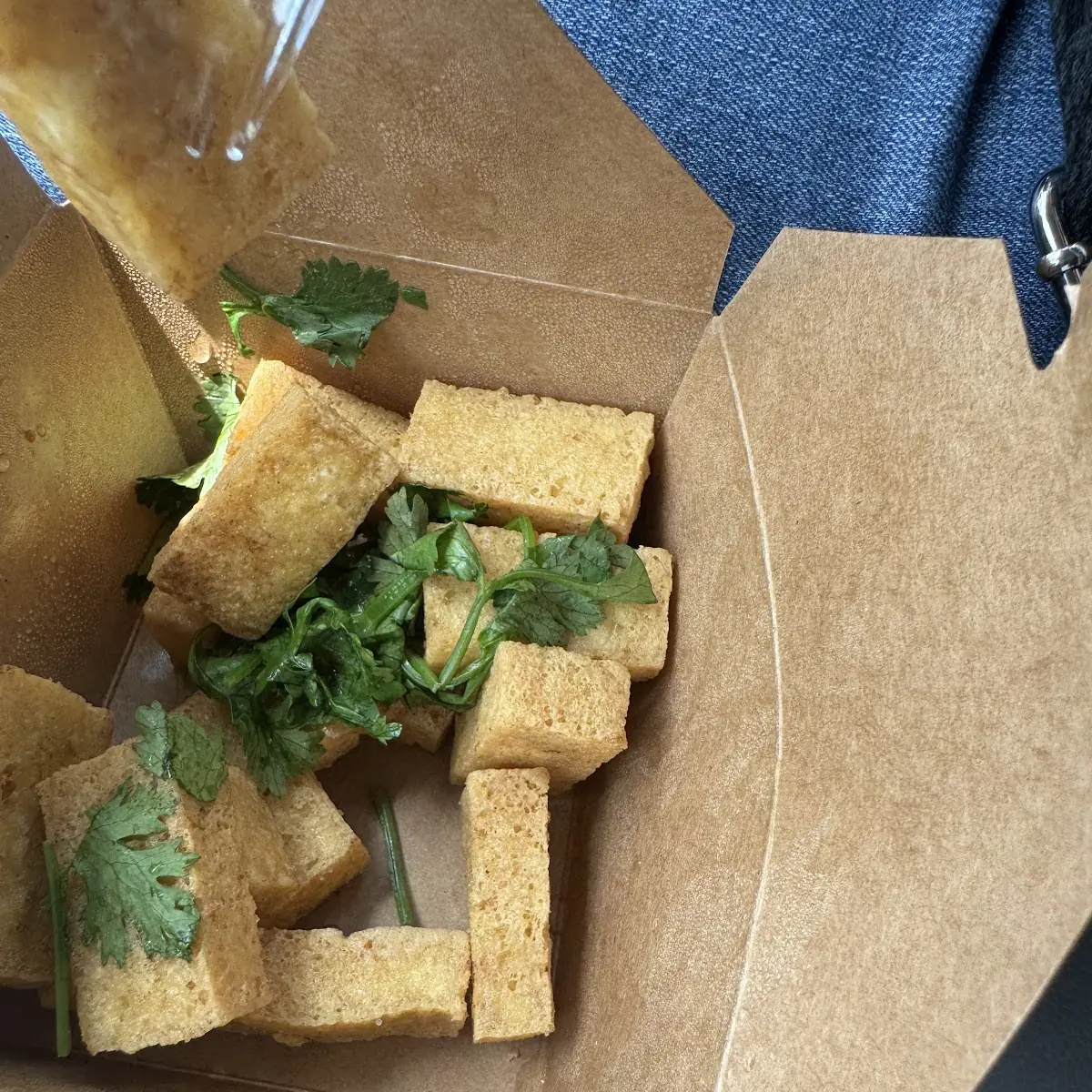 Fried Tofu with Sweet Chilli Sauce