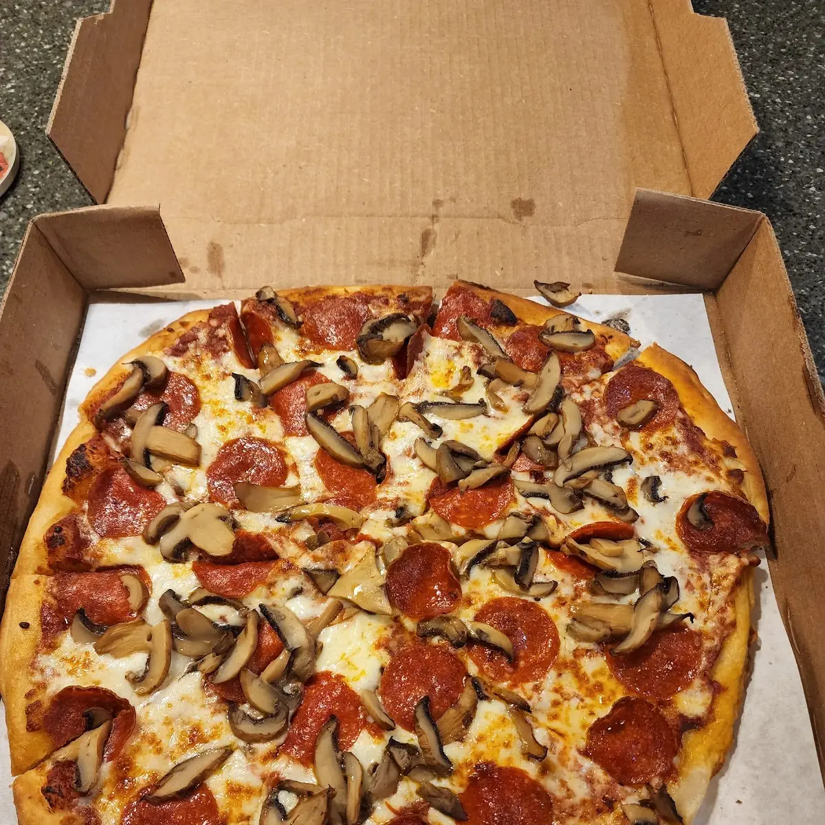 Pepperoni and Mushroom Pizza