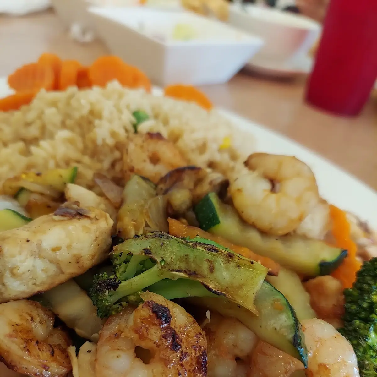 Hibachi Shrimp and Vegetables with Rice