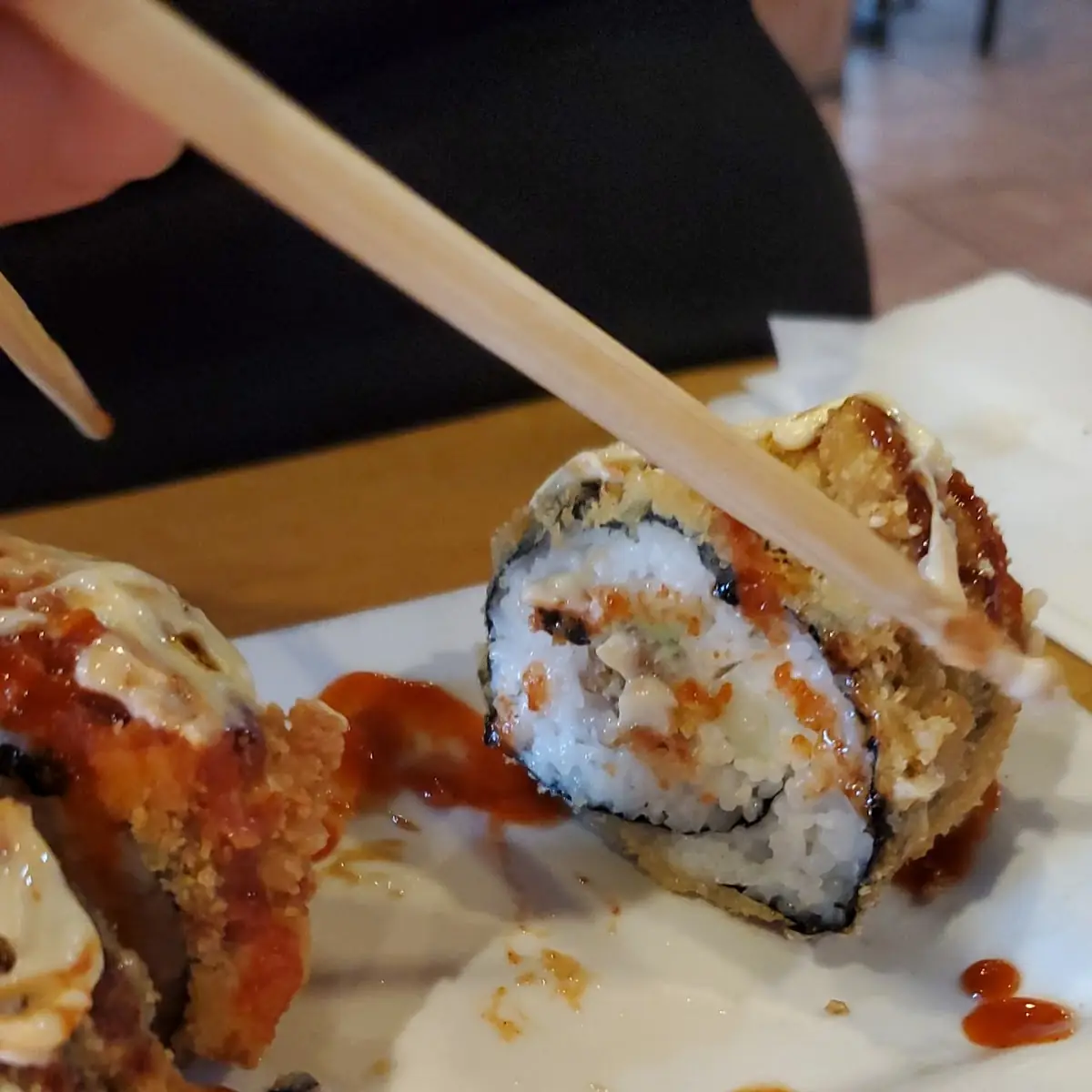 Deep Fried California Roll with Spicy Mayo