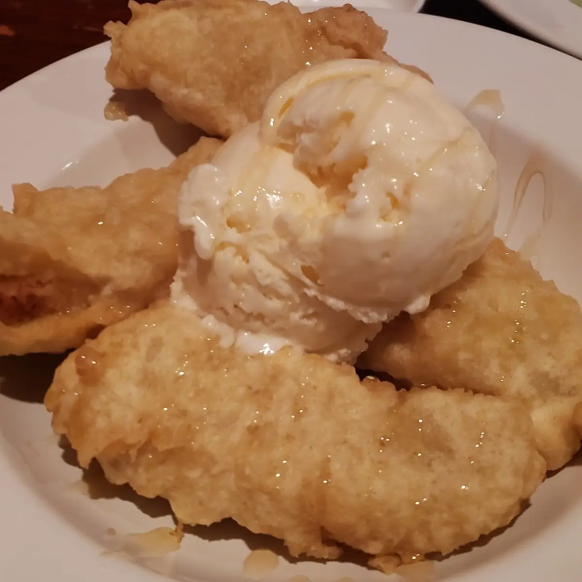 Fried Bananas with Vanilla Ice Cream