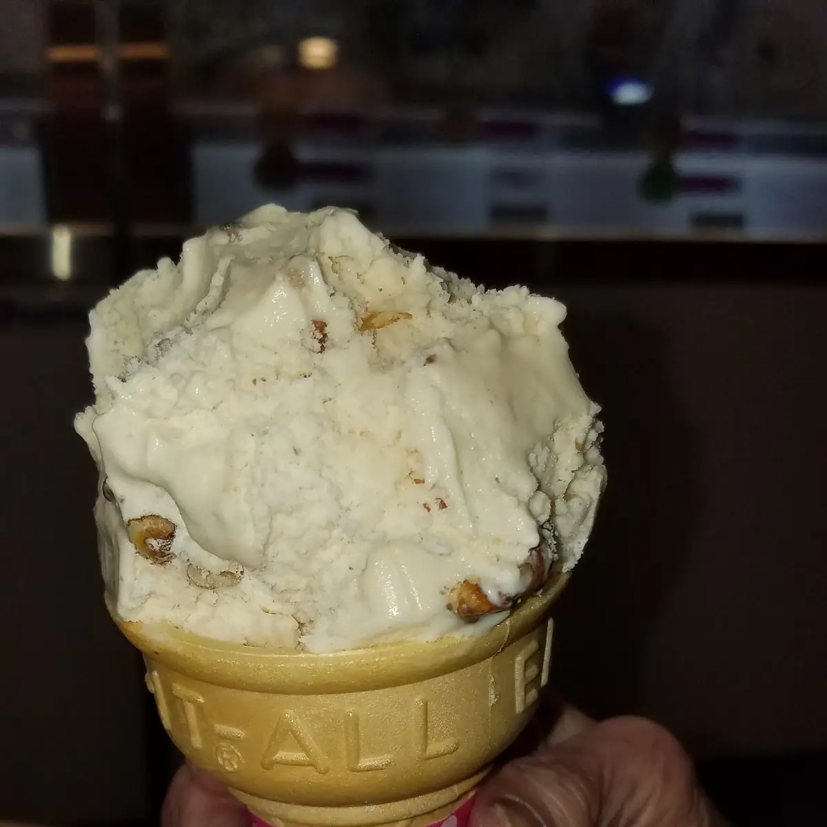Butter Pecan Ice Cream Cone