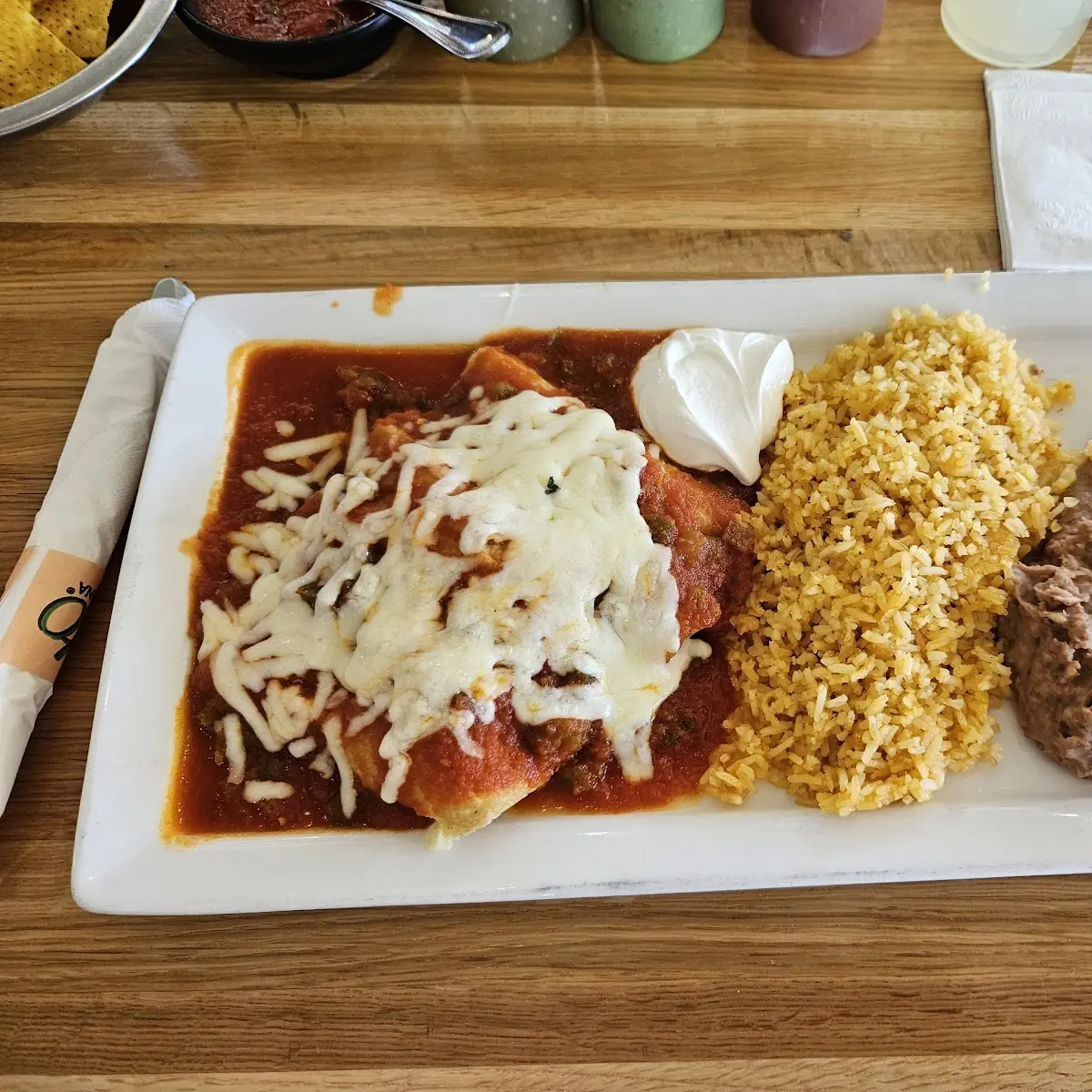Checken Enchilada Plate