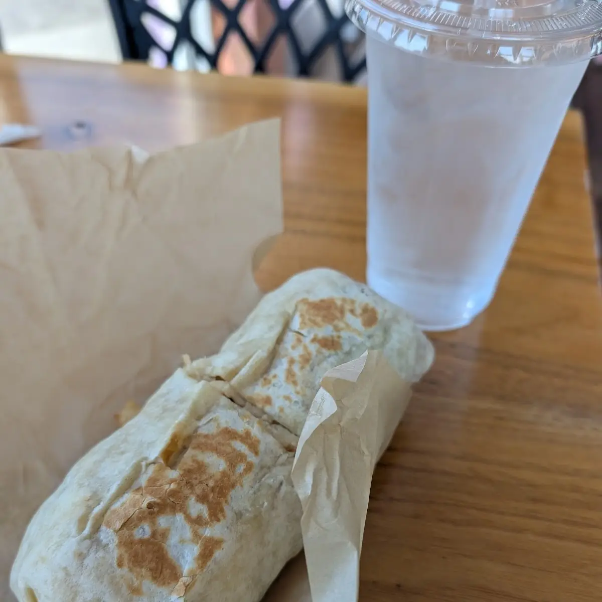 Chicken Wrap with Water
