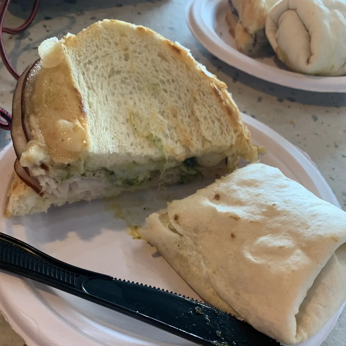 Pesto Chicken and Chicken Burrito