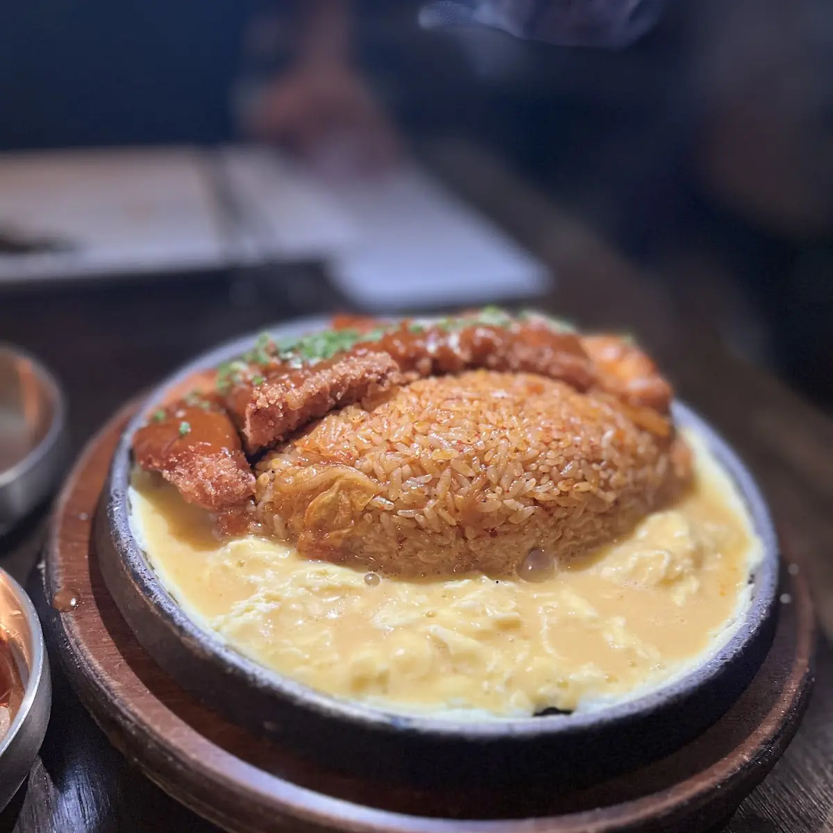 Kimchi Fried Rice with Chicken Katsu