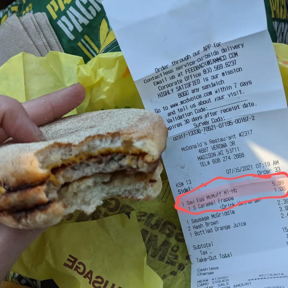 Sausage Egg Mcmuffin Meal
