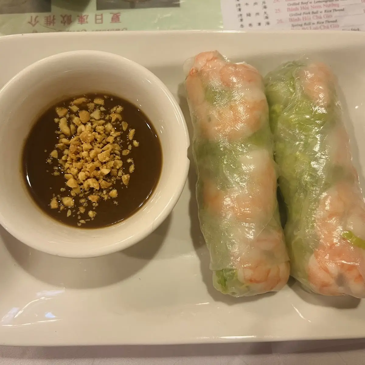 Shrimp Summer Roll Vegetable with Rice Paper 2pcs