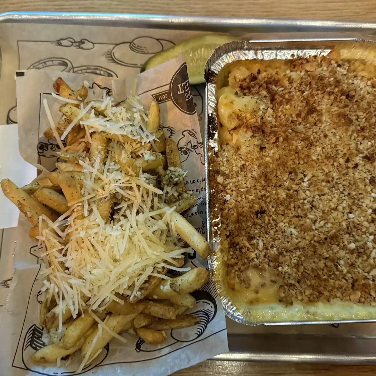 Garlic Parmesan Fries Melty Mac & Cheese