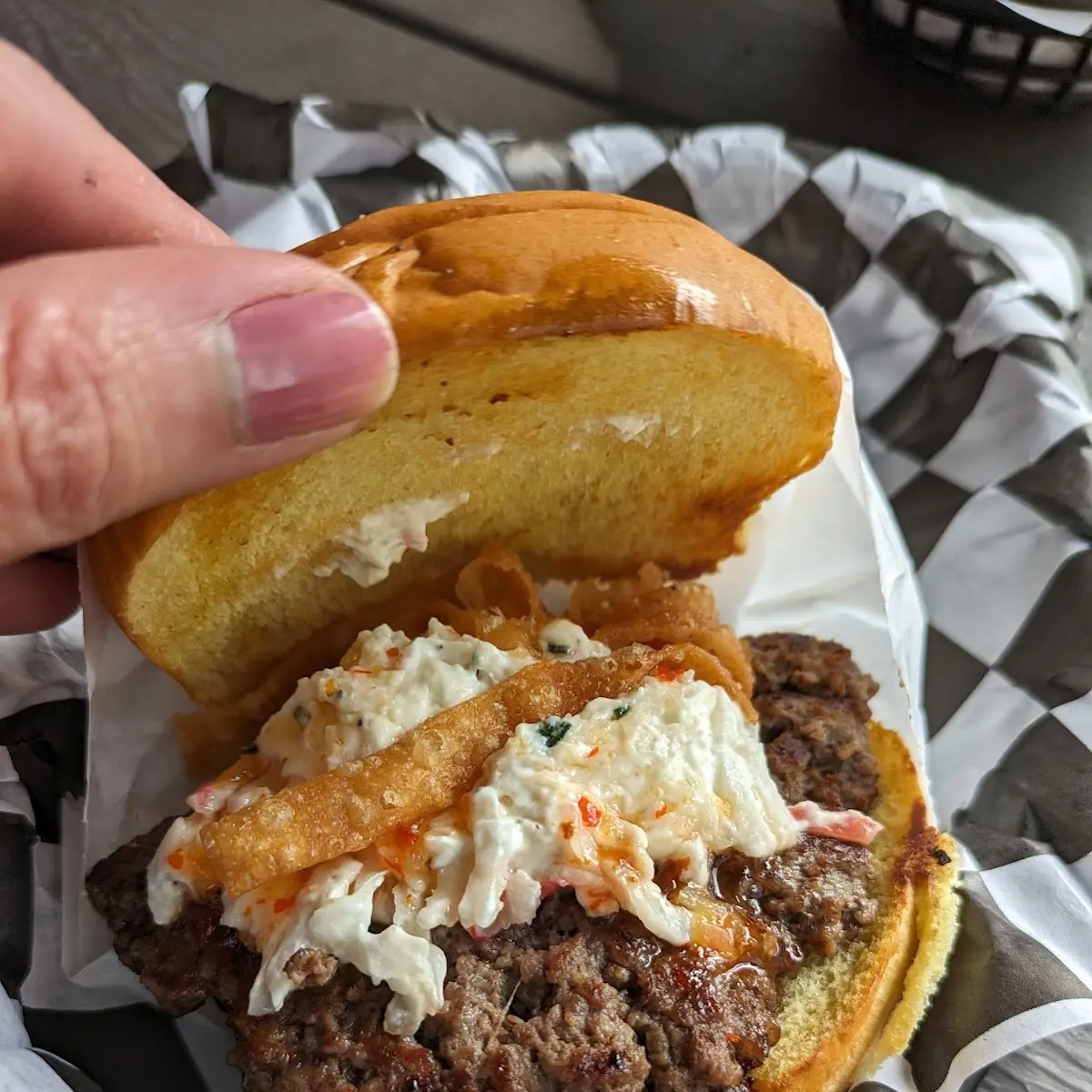 Crab Rangoon Burger