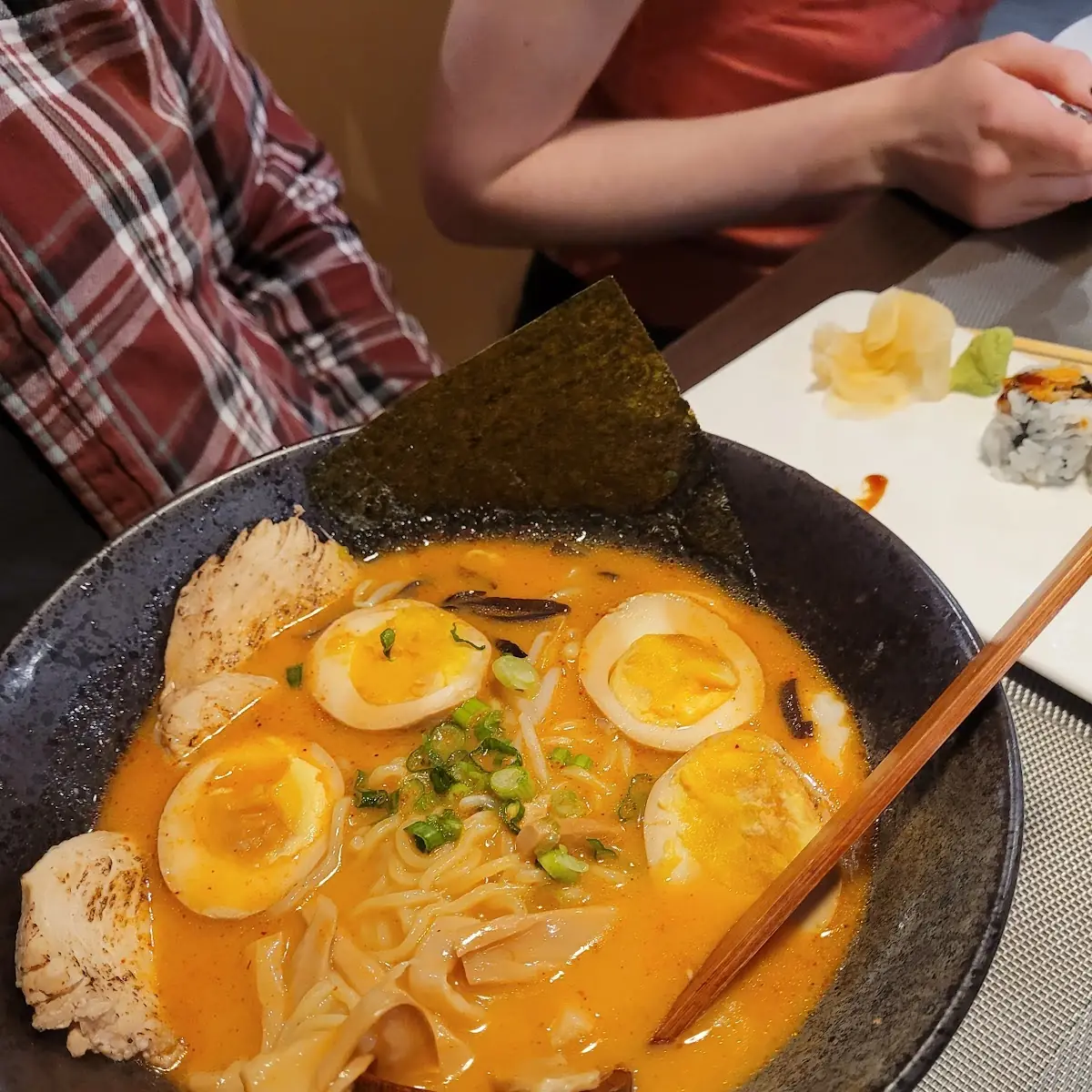 Japanese Shrimp Tempura Ramen Noodle Soup