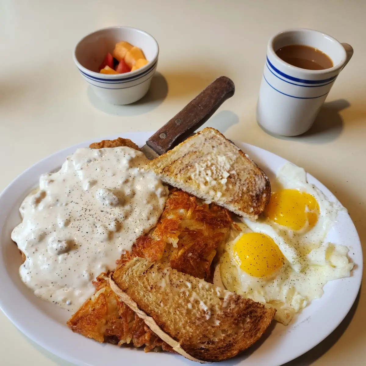 Country Fried Steak and Eggs