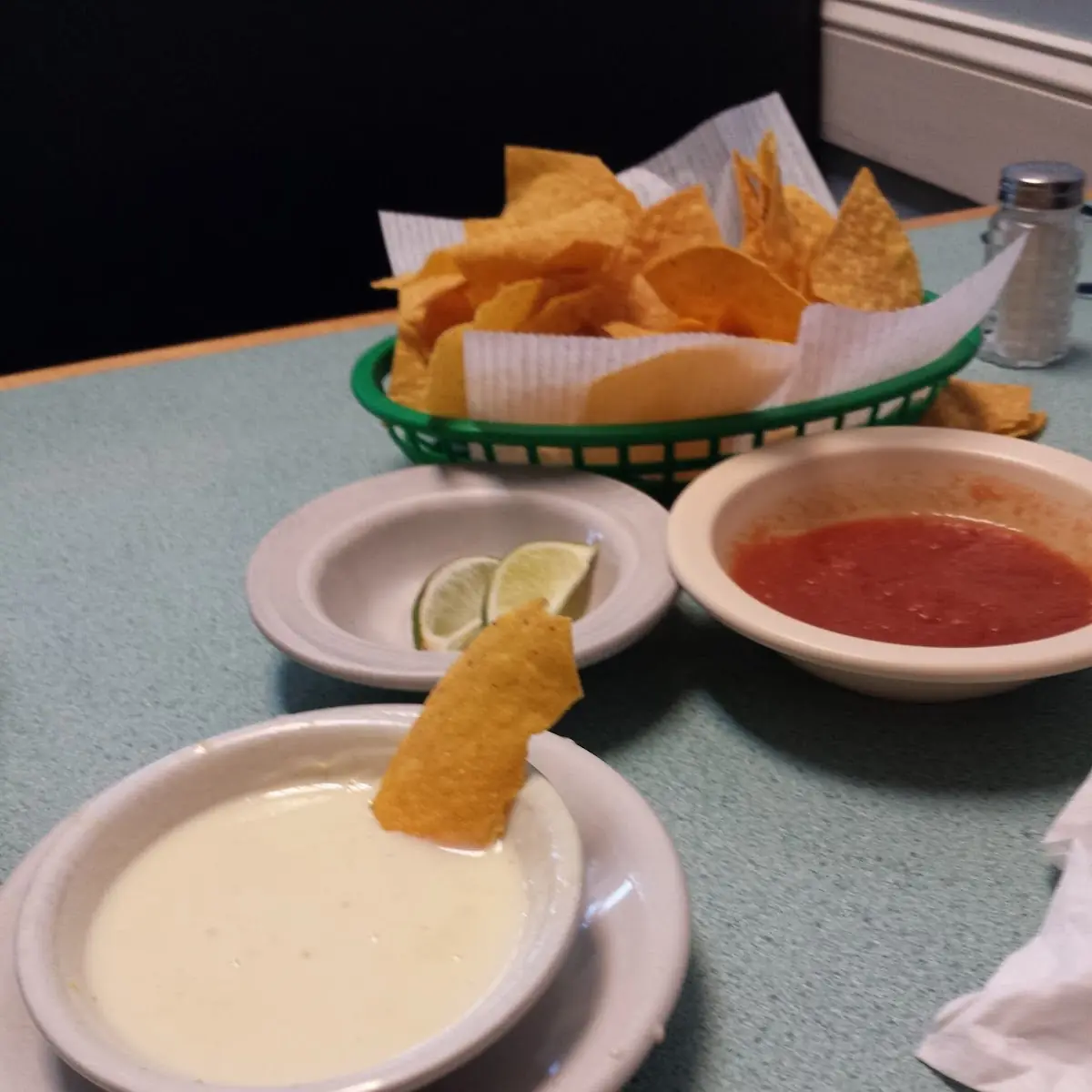 Cheese Dip and Salsa