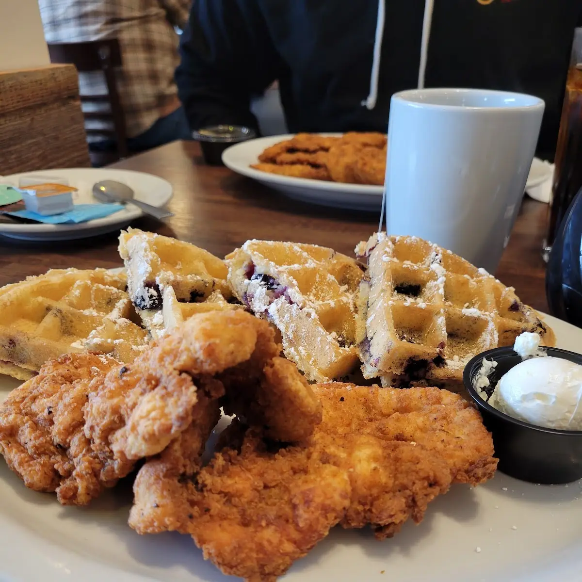 Chicken and Blueberry Waffles