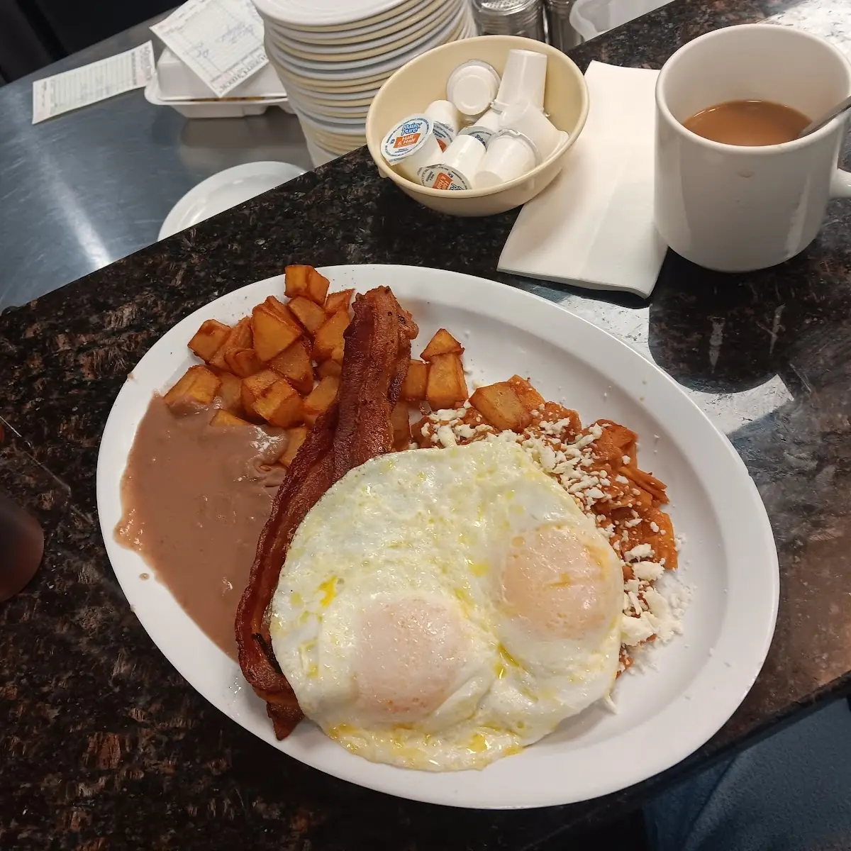 Chilaquiles Breakfast Plate