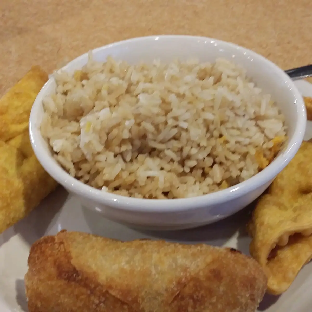 Rice Egg Roll and Crab Rangoon
