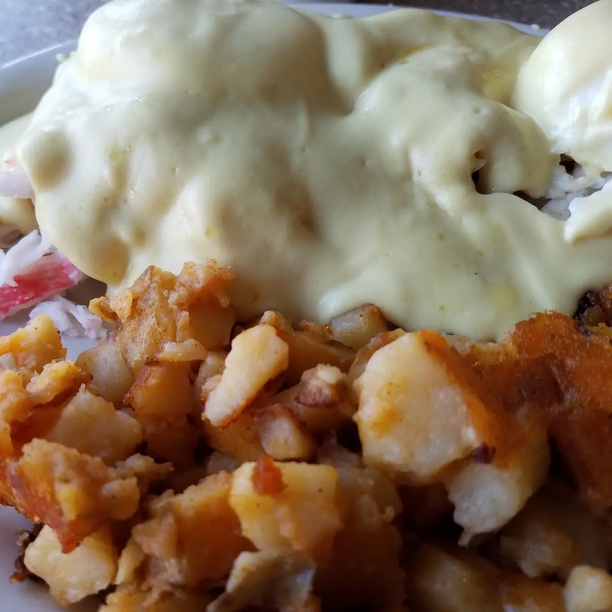 Eggs Benedict on a Biscuit