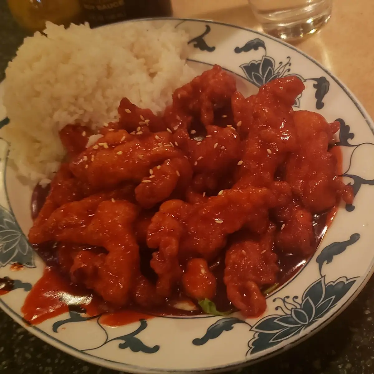 Sesame Chicken with Fried Rice