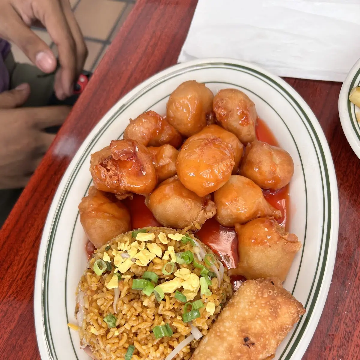 Chicken Chow Mein Fried Rice Egg Roll